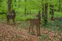 Metallstandbilder von Waldbewohnern